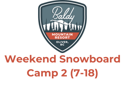 Weekend Camp 2 - snowboard AGE : 7 – 18