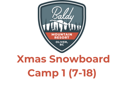 Christmas Camp 1 snowboard AGE : 7 – 18