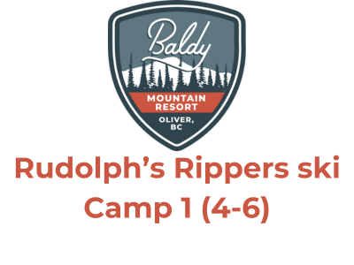 Rudolph's Rippers Camp 1 - ski AGE : 4 – 6