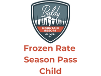 25/26 Frozen Rate Season Pass- Child (0-6)