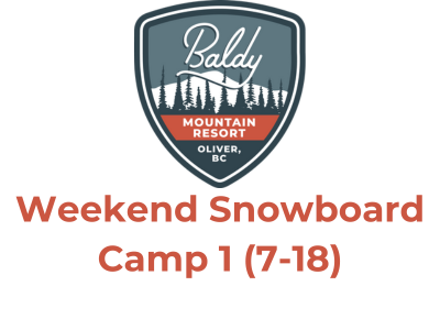 Weekend Camp 1 - snowboard AGE : 7 – 18